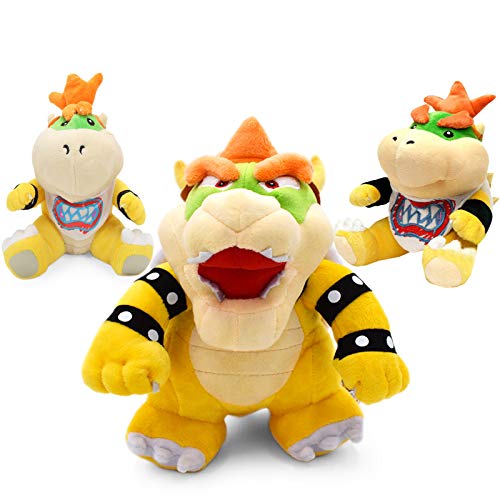 dingtian Plüschtier 3 Stück / Set Plüschtiere Super Mario Bros 18-24 cm Bowser Jr Koopa Bowser Dragon Plush Puppe Brothers Weiches Plüschtier von dingtian