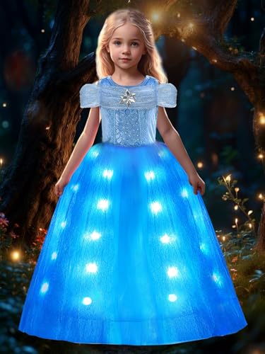 discoball Prinzessin Kostüm für Mädchen Cinderella Kleid Blau Fancy Kleid für Kinder Geburtstagsparty Cosplay Halloween Weihnachtskostüme von discoball