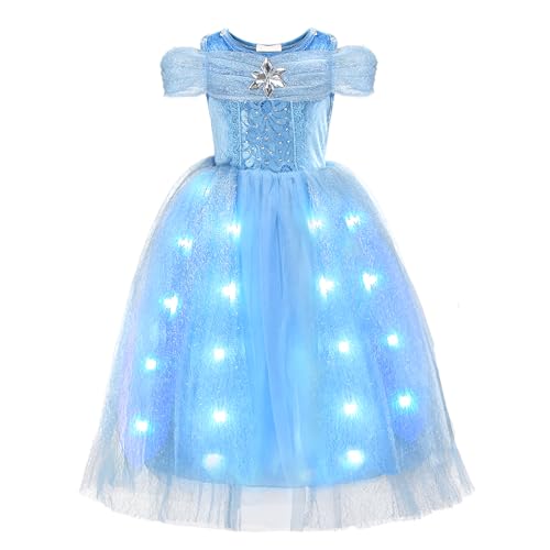 discoball Prinzessin Kostüm für Mädchen Cinderella Kleid Blau Fancy Kleid für Kinder Geburtstagsparty Cosplay Halloween Weihnachtskostüme von discoball