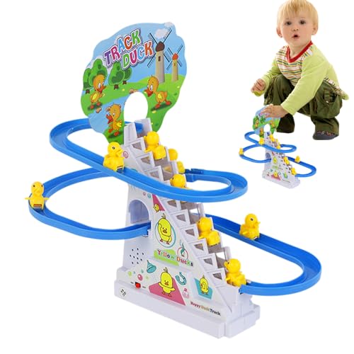 Dinosaurier-Bahn-Spielzeug, Dinosaurier-Klettern auf der Treppe, Jurrassic World Dinosaurier-Spielzeug, Klettern auf Treppen Kleine Enten, Spielzeug von disel