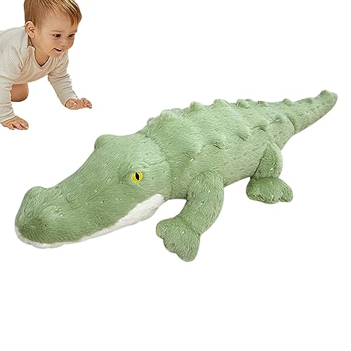 disel Krokodil-Schlafpuppe, weiches Kissen, das ein Krokodil umarmt, riesiges Krokodilkissen, grünes Alligator-Tierspielzeug, süßes Krokodilkissen für Mädchen von disel