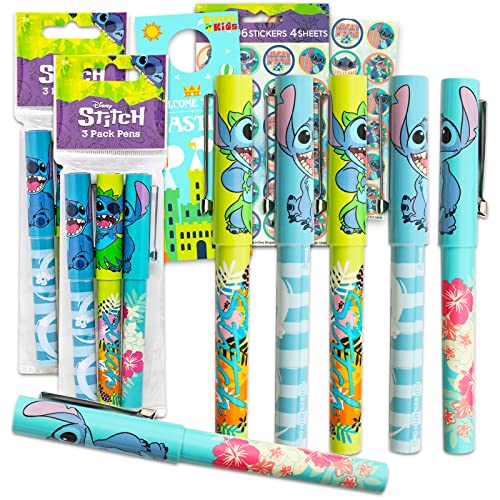 Disney Lilo und Stich Stift-Set - Stich Party Supplies Bundle 6 Pack Stifte mit Stich Temporäre Tattoos für Kinder Adults (Lilo und Stich Party Favors) von Disney