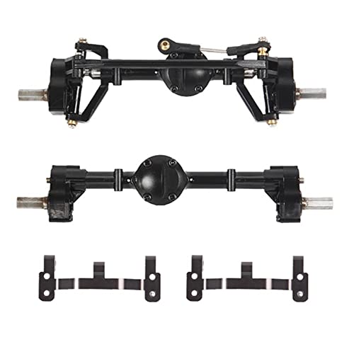 dissot Vordere und Hintere Portal Achse mit Metall GestäNge Halterung für MN D90 MN-90 MN98 MN99S MN45 1/12 RC Auto Upgrade Teile von dissot