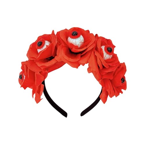 divuukyi Blutender Augapfel Teufel Rose Stirnband Dunkle Blume Für Karneval Party Handgemachte Halloween Party Kostüm Teufel von divuukyi