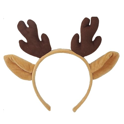 divuukyi Weihnachtsgeweih Elch Stirnbänder Kopfbedeckung Haarreifen für Weihnachten Kopfschmuck Verkleidung Party Supplies Plüsch von divuukyi