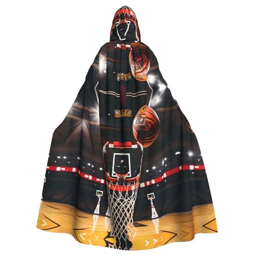 dkkuvt Basketball-Aufdruck, Halloween-Umhang, dramatisches Kostüm-Accessoire für Männer und Frauen, für Maskeraden von dkkuvt