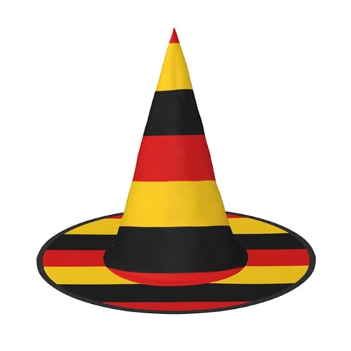 dkkuvt Deutsche Flagge Druck Karneval Halloween Hexenhut Kostüm Hut für Partys Maskeraden für Damen Herren von dkkuvt