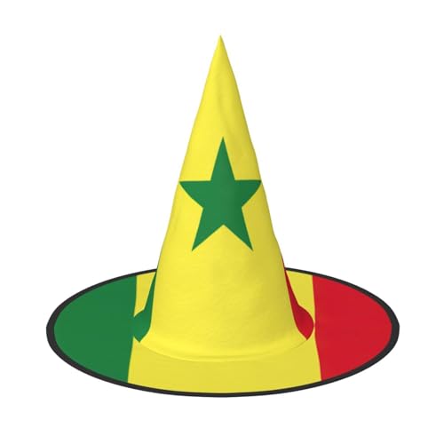 dkkuvt Flagge des Senegal, Druck, Karneval, Halloween, Hexenhut, Kostüm, Hut für Partys, Maskeraden für Damen und Herren von dkkuvt