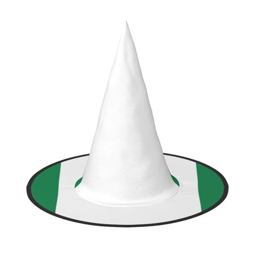 dkkuvt Flagge von Nigeria, Druck, Karneval, Halloween, Hexenhut, Kostüm, Hut für Partys, Maskeraden für Damen und Herren von dkkuvt