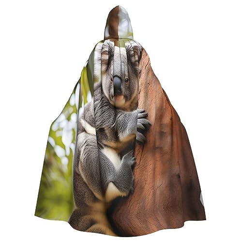 dkkuvt Hugging Tree Koala 1 Druck Erwachsene Halloween Umhang Dramatisches Kostüm Zubehör für Männer Frauen für Maskeraden von dkkuvt