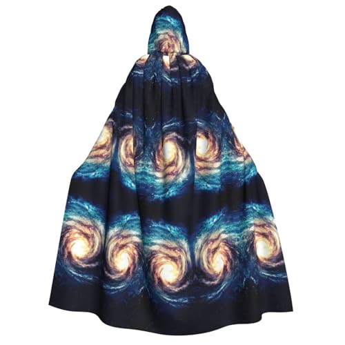 dkkuvt Universe Milky Way Galaxy Print Halloween Elegance Hooded Cloak Uni Cape For Cosplay Carnival Parties Costumes von dkkuvt