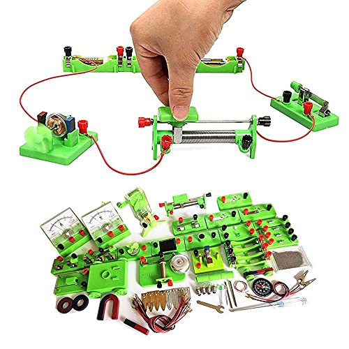 Physik-Wissenschaftslabor-Schaltkreis-Kit, Wissenschaftliches Elektrizitäts-Experimentier-Kit für Teenager, Studenten, Bau von parallelen Reihenschaltungen, Lernprojekt, Schaltkreis- und magnetisches von dmartN