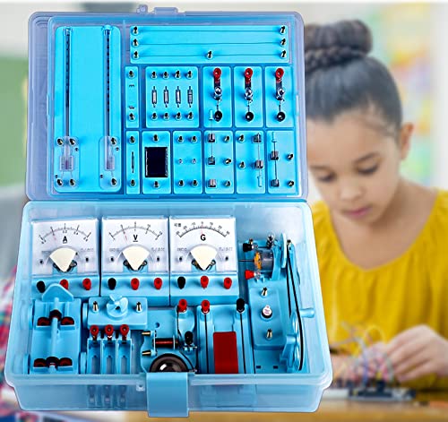 Physik-Wissenschaftslabor - Starter-Kit für elektrische Schaltkreise, Elektrizitäts- und Magnetismus-Kit für Schüler, Schaltkreis-Bausatz für Kinder, Lernspielzeug - Verbesserung der praktischen Fähi von dmartN
