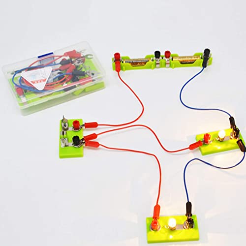 Schaltkreis-Experimentierset, pädagogisches Wissenschaftsmodell, DIY-Stromtest, elektromagnetisches Kit für Kinder, wissenschaftliches Experimentierwerkzeug für Kinder mit Box von dmartN