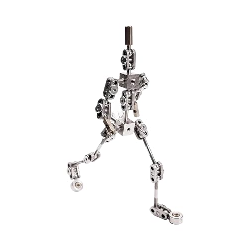 dmartN DIY Stop-Motion-Armaturenbausatz, Edelstahl-Filmanimationspuppe, fertig artikuliertes humanoides Skelett für Stop-Motion-Projekte, 13 cm (14 cm) von dmartN