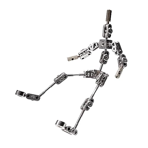 dmartN DIY Stop-Motion-Armaturenbausatz, Edelstahl-Puppe für Filmanimationen, artikuliertes humanoides Skelett für Stop-Motion-Projekte, 17 cm (16 cm) von dmartN