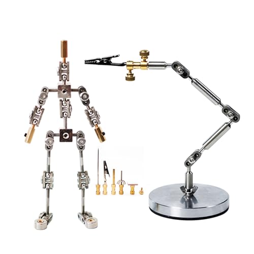 dmartN Stop-Motion-Armature-Kits, Stop-Motion-Animations-Rigging und -Winder, mit Metallpuppenfigur zur Charakterdesign-Erstellung, für Animatoren, Zeitraffer, Produktfotografie, 12 cm (15 cm) von dmartN