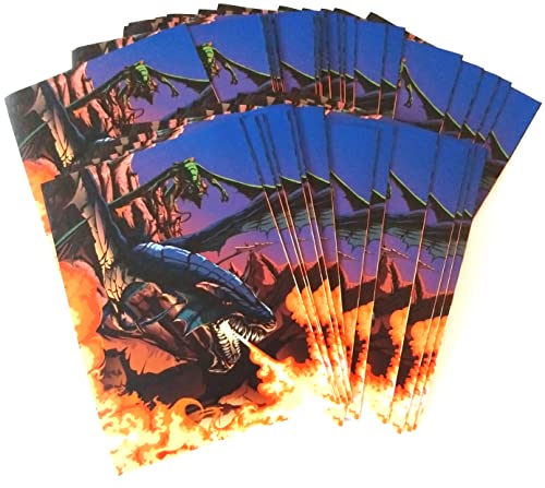 docsmagic.de 100 Art Card Sleeves Dragons Theme - 66 x 91 mm Standard Size MTG PKM von docsmagic.de