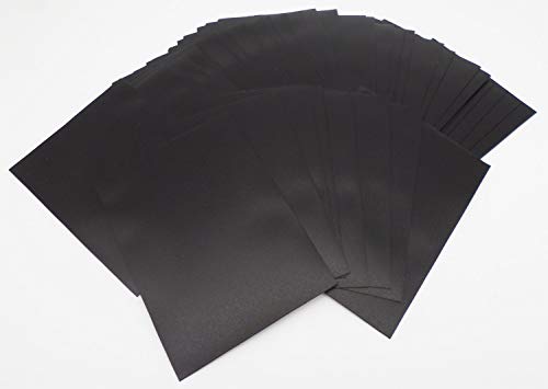 docsmagic.de 100 Double Mat Black Card Sleeves Standard Size 66 x 91 - Schwarz - Kartenhüllen - PKM - MTG von docsmagic.de