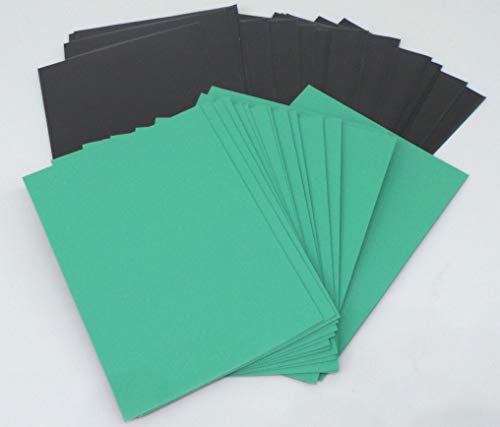 100 Docsmagic.de Premium Bi-Color Card Sleeves Mat Mint/Black Standard Size 66 x 91 Kartenhüllen Aqua Schwarz von docsmagic.de