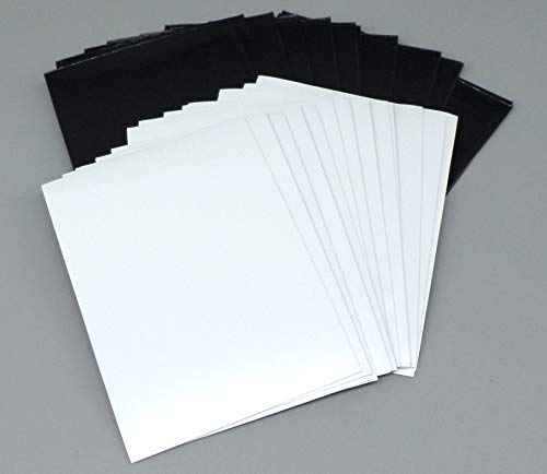 docsmagic.de 200 Premium Bi-Color Card Sleeves Mat White/Black Standard Size 66 x 91 Kartenhüllen Weiss Schwarz von docsmagic.de