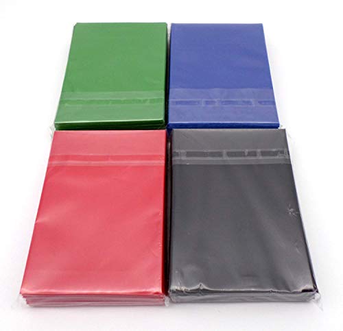 docsmagic.de 4 x 60 Double Mat Card Sleeves Small Size 62 x 89 - Black Blue Green Red - YGO - Mini Kartenhüllen von docsmagic.de