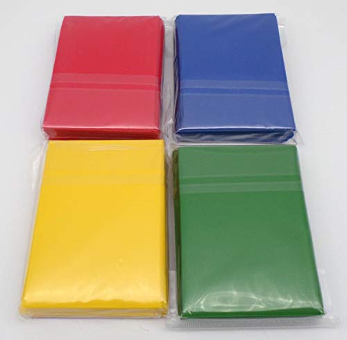 docsmagic.de 4 x 60 Double Mat Card Sleeves Small Size 62 x 89 - Blue Green Red Yellow - YGO - Mini Kartenhüllen von docsmagic.de