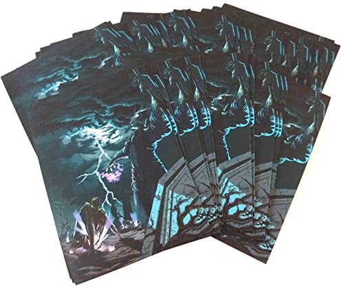 docsmagic.de 4X 100 Art Card Sleeves Zombies Theme - 66 x 91 mm Standard Size MTG PKM von docsmagic.de