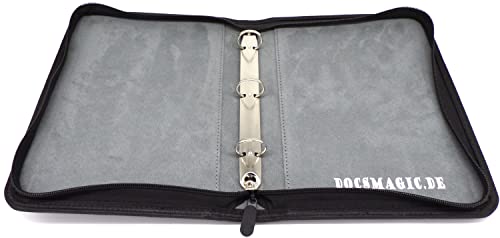 docsmagic.de 4X 3-Ring Premium Zip Mini Album Black von docsmagic.de