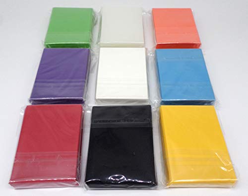 docsmagic.de 9 x 60 Double Mat Card Sleeves Small Size 62 x 89 - Black Red White Yellow Clear Light Blue Light Green Purple Orange - YGO - Mini Kartenhüllen von docsmagic.de