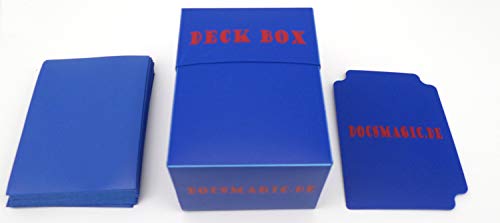 docsmagic.de Deck Box + 100 Mat Blue Sleeves Standard - Kartenbox & Kartenbox & Kartenhüllen Blau - PKM - MTG von docsmagic.de