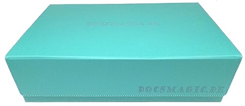 docsmagic.de Premium 3-Row Trading Card Storage Box Mint + Trays & Divider - MTG PKM YGO - Aufbewahrungsbox Aqua von docsmagic.de