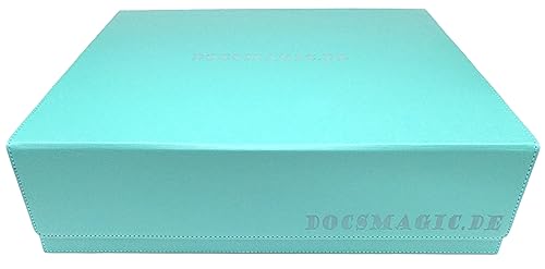 docsmagic.de Premium 4-Row Trading Card Storage Box Mint + Trays & Divider - MTG PKM YGO - Aufbewahrungsbox Aqua von docsmagic.de