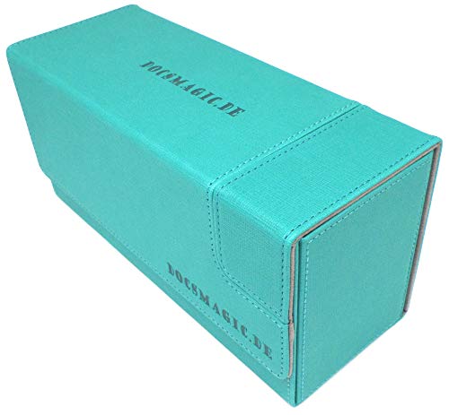 docsmagic.de Premium Magnetic Tray Long Box Mint Small - Card Deck Storage - Kartenbox Aufbewahrung Transport Aqua von docsmagic.de