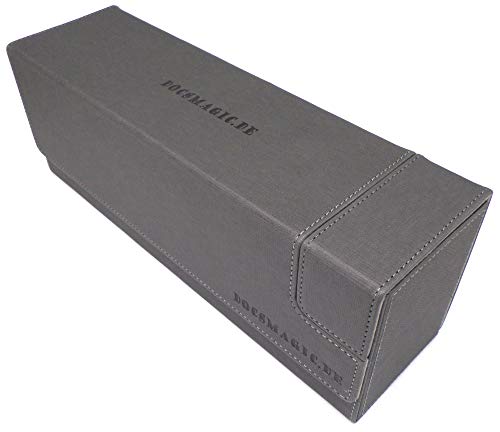 docsmagic.de Premium Magnetic Tray Long Box Silver Medium - Card Deck Storage - Kartenbox Aufbewahrung Transport Silber von docsmagic.de