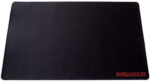 docsmagic.de Premium Playmat Black - 60 x 34 cm Stitched 3mm - Spielmatte Schwarz von docsmagic.de