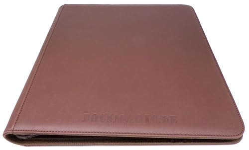 docsmagic.de Premium Pro-Player 12-Pocket Playset Zip-Album Brown - 480 Card Binder - MTG - PKM - YGO - Reissverschluss Braun von docsmagic.de