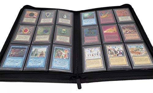 docsmagic.de Premium Pro-Player 9-Pocket Zip-Album Black - 360 Card Binder - MTG - PKM - YGO - Reissverschluss Schwarz von docsmagic.de