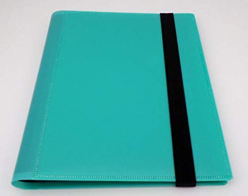 docsmagic.de Pro-Player 4-Pocket Album Mint - 160 Card Binder - MTG - PKM - YGO - Sammelalbum Aqua von docsmagic.de