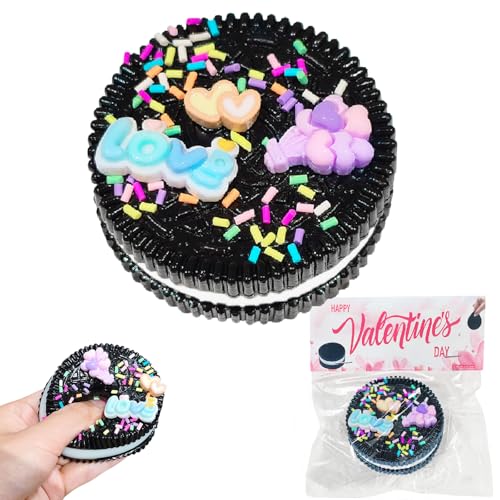 Black Taba Squishy, Valentines Day Gift for Kids Squishy Squeeze Spielzeug Taba Squishy Keks Stressabbau Spielzeug Squishy Ultraweiches Biscuit Stress Relief Spielzeug Valentine's Day Birthday von donciety