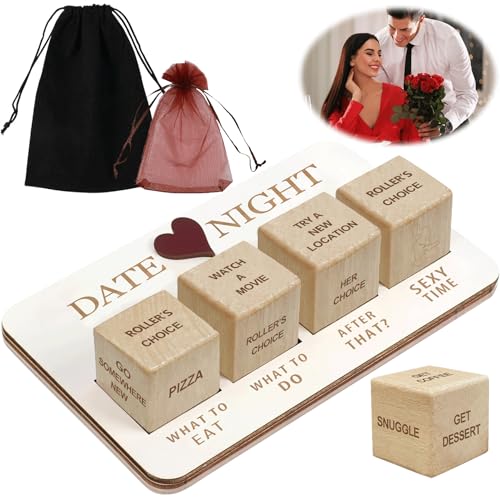 donciety Date Night Würfel, Date Ideen für Paare, Romantisches Paar-Würfel-Set, Date Night Dice Valentinstag, Frauen und Männer, EIN anderes Dating-Erlebnis von donciety