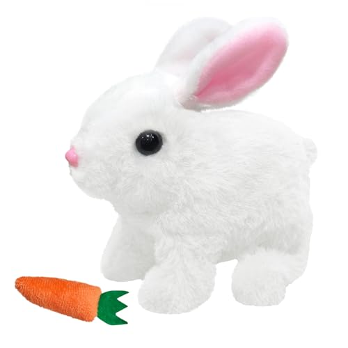 donciety interaktives Kaninchen Spielzeug, Realistisches Hasenspielzeug, Kuscheltier Hase Hüpfendes Kaninchen My Realistic Toy Ostergeschenke Für Kinder, Jungen, Mädchen (Weiß) donciety interaktives Kaninchen Spielzeug, Realistisches Hasenspielzeug, Kuscheltier Hase Hüpfendes Kaninchen My Realistic Toy Ostergeschenke Für Kinder, Jungen, Mädchen (Weiß) von donciety