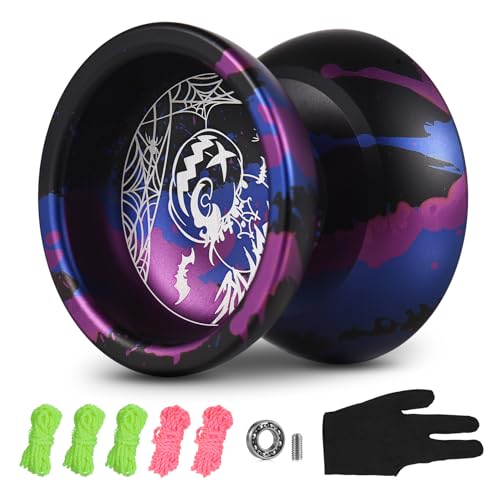 doorslay Professioneller Yoyo, Weihnachts Yoyo für Kinder Erwachsene, Wettbewerbsfähiger Aluminium JoJo für Anfänger und professionelle Spieler, Jo-jo Ball mit Jo Jo Handschuh + 5 JoJo String Set von doorslay