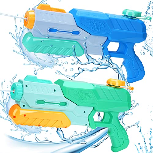 Drado Wasserpistole 2er Set mit 6-10 Meter Reichweite, 600ml Water Gun, Wasserpistole Spielzeug für Kinder und Erwachsene Strandpool von drado