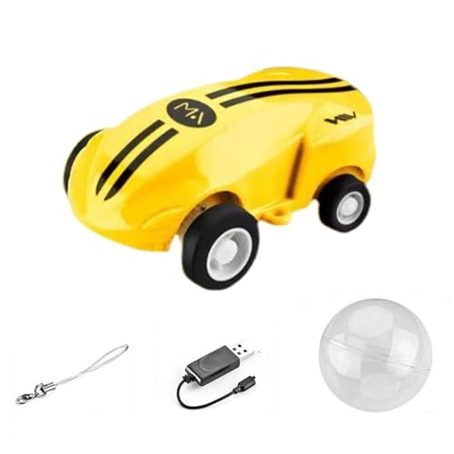 drburpily 360 ° Mini Hochgeschwindigkeitsauto Spielzeug Rennwagenmodell für spannende Spiele ABS Mini Rennwagen Spielzeug Mini Rennfahrer, Gelb von drburpily