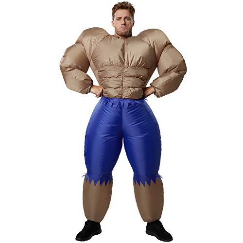 dressforfun 302361 - Aufblasbares Unisex Kostüm Bodybuilder, Perfektes Kostüm um die Muskeln Spielen zu Lassen von dressforfun