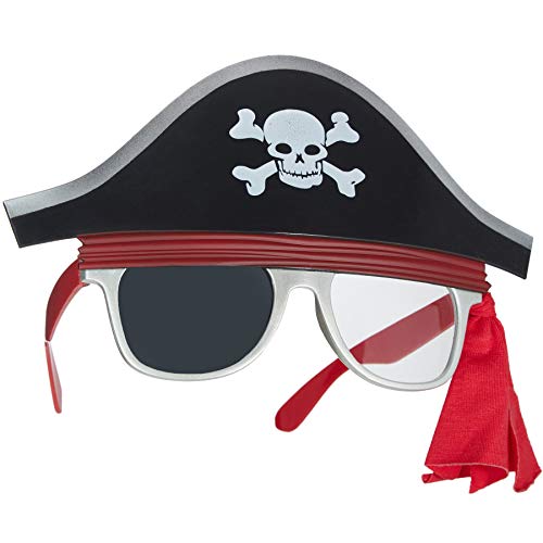 dressforfun 302783 - Spaßbrille Pirat mit Stirnband, Abbildung von Stirnband und Piratenhut von dressforfun