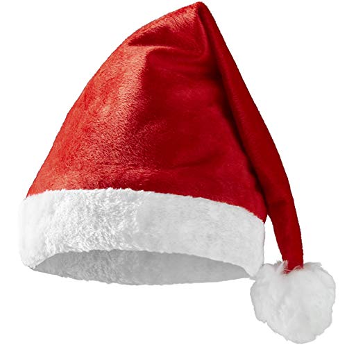 dressforfun 303473 Weihnachtsmütze Nikolausmütze mit Bommel, klassisch, rot von dressforfun