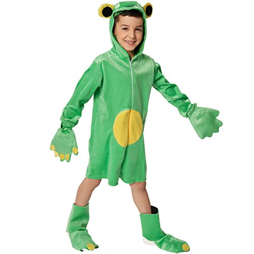 dressforfun 900321 - Kinderkostüm Frosch, aus weichem Plüschstoff, inkl. Handschuhe und Stulpen (116 | Nr. 301547) von dressforfun