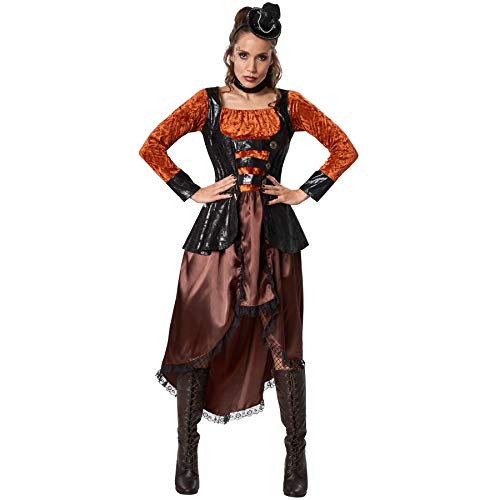 dressforfun 900488 - Damenkostüm Steampunk Prinzessin, Langes Kleid mit Rüschen (S | Nr. 302320) von dressforfun